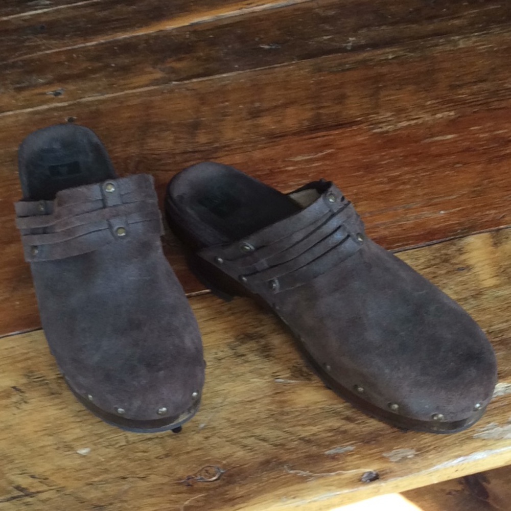 Frye Brown Leather Clogs